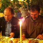 Siegmar und Peter (Vorstand) beim Essen auf dem "kleinen Mitgliedertreff"