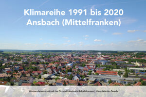 Klimareihe 1991 bis 2020 Ansbach (Mittelfranken)