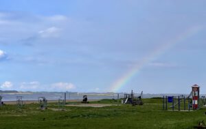 Regenbogen über Langballigau am 5. August 2023, Foto GOEDE